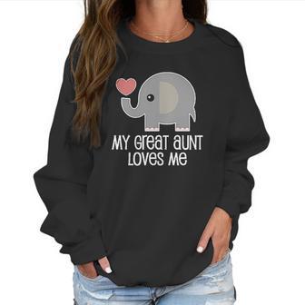 Great Aunt Loves Me Elephant Infant Creeper Women Sweatshirt | Favorety CA