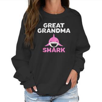 Great Grandma Shark Cute Grandmother Grandparent Gift Women Sweatshirt | Favorety CA