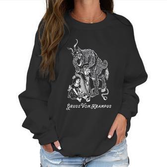 Gruss Vom Krampus Greetings From Christmas Demon Women Sweatshirt | Favorety UK