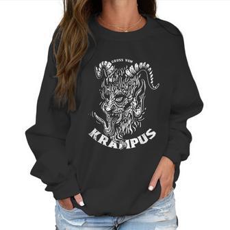 Gruss Vom Krampus Greetings From Ugly Christmas Demon Devil Women Sweatshirt | Favorety UK