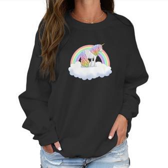 Gypsy Vanner Draft Horse Rainbow Unicorn Women Sweatshirt | Favorety UK