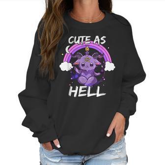 Halloween Baphomet Satan As Hell Pastel Goth Raglan Men Women T-Shirt Graphic Print Casual Unisex Tee Women Sweatshirt | Favorety DE