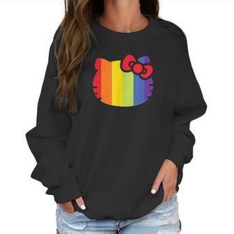 Hello Kitty Rainbow Stripe Women Sweatshirt | Favorety UK