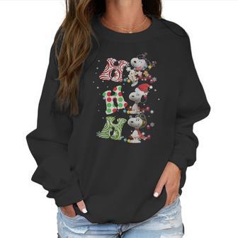 Ho Ho Ho Santa Snoopy Christmas Shirt Women Sweatshirt | Favorety DE