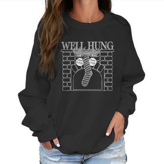 Well Hung Funny Christmas Stocking Deluxe Women Sweatshirt | Favorety AU