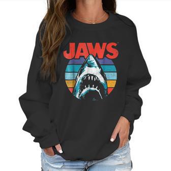 Jaws Retro Colors Shark Rainbow Women Sweatshirt | Favorety UK