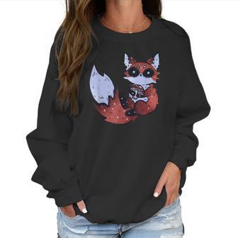 Kawaii Pastel Goth Art Cute Creepy Red Fox Fennec Grey Fox Men Women T-Shirt Graphic Print Casual Unisex Tee Women Sweatshirt | Favorety UK