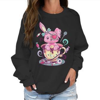 Kawaii Pastel Goth Cute Creepy Rabbit Menhera Occult Bunny Men Women T-Shirt Graphic Print Casual Unisex Tee Women Sweatshirt | Favorety DE