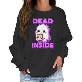 Kawaii Pastel Goth Dead Inside Coffee Lover Otaku Women Sweatshirt | Favorety CA