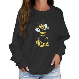 Be Kind Smiling Honey Bee Bumblebee Positive Message Women Sweatshirt | Favorety UK