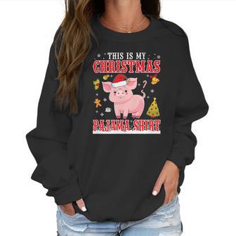 Lovely Pig On Snow Gilf This Is My Christmas Pajama Women Sweatshirt | Favorety CA