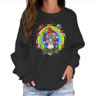 Magic Mushroom Psychedelic Hippie Fungus Fantasy Shrooms Women Sweatshirt | Favorety UK