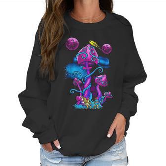 Magic Mushroom Psychedelic Trippy Lsd Art Perfect Gift Idea Women Sweatshirt | Favorety