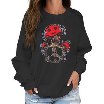 Magic Mushrooms Peace Sign Women Sweatshirt | Favorety