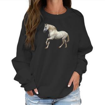 Majestic Wild Horse Stallion Photo Portrait Women Sweatshirt | Favorety AU