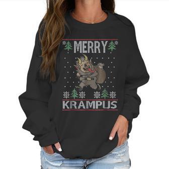 Merry Krampus Funny Ugly Christmas Gift Women Sweatshirt | Favorety CA