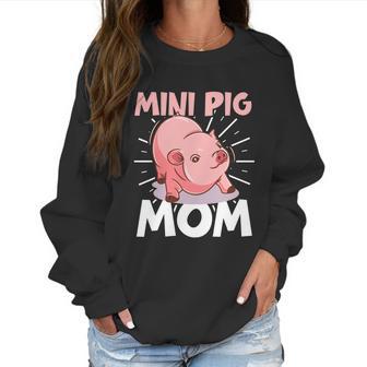 Mini Pig Piglet Swine Farm Animal Piggy Cute Pig Mom Gift Graphic Design Printed Casual Daily Basic Women Sweatshirt | Favorety