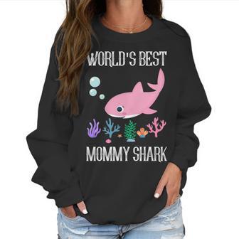 Mommy Gift Worlds Best Mommy Shark Women Sweatshirt | Favorety DE