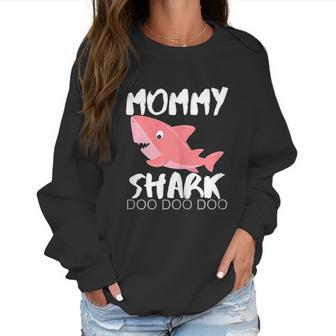 Womens Mommy Shark Mothers Day Gift For Wife Birthday Christmas Women Sweatshirt | Favorety