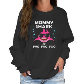 Mommy Shark Of Two Announcement Mothers Day Gift Women Sweatshirt | Favorety CA