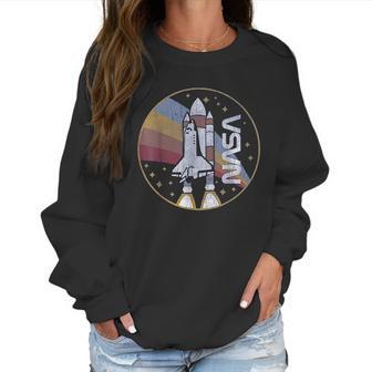 Nasa Shuttle Launch With Rainbow Women Sweatshirt | Favorety UK