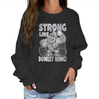 Nintendo Donkey Kong Super Strong Vintage Women Sweatshirt | Favorety AU