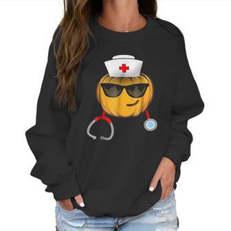 Nurse Halloween Emoji Women Sweatshirt | Favorety