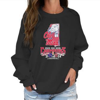 Ole Miss 2020 Egg Bowl Champions Ole Miss Rebels Mississippi State 31 24 Women Sweatshirt | Favorety