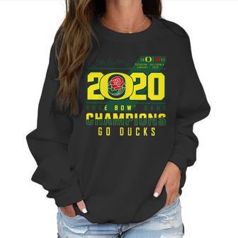 Oregon Ducks 2020 Rose Bowl Game Champions Goducks Shirt Women Sweatshirt | Favorety