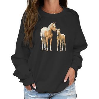 Palomino Appaloosa Horses Mare Cute Foal Women Sweatshirt | Favorety AU