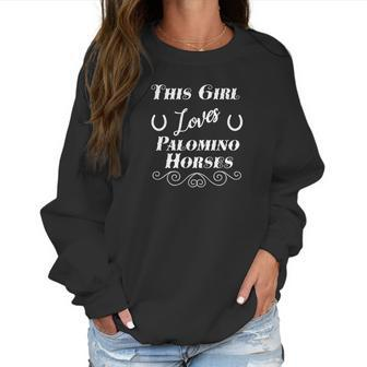 Palomino Horse Lover Equestrian Gif Women Sweatshirt | Favorety