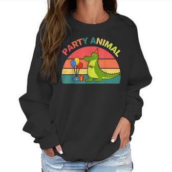 Party Animal Alligator Birthday Crocodile Florida Gator Men Women T-Shirt Graphic Print Casual Unisex Tee Women Sweatshirt | Favorety