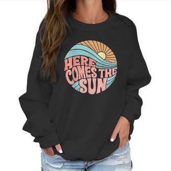 Pink Groovy Here Comes The Sun Classic For Women Men Women Sweatshirt | Favorety