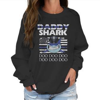 Police Daddy Shark Lovers Best Christmas Gifts For Dad Women Sweatshirt | Favorety AU