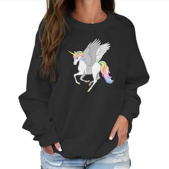 Pretty Flying Horse Rainbow Unicorn Pegasus Women Sweatshirt | Favorety DE