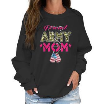 Proud Army Mom Us Flag Women Sweatshirt | Favorety