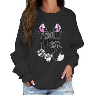 Proud Furry Furries Tail Ears Cosplay Fursona Women Men Women Sweatshirt | Favorety UK