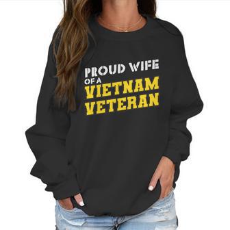 Proud Wife Of A Vietnam Veteran Us Army Veteran Day Graphic Design Printed Casual Daily Basic Women Sweatshirt | Favorety