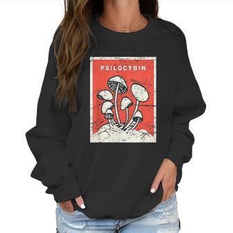 Psilocybin Retro Psychedelic Magic Mushrooms Women Sweatshirt | Favorety