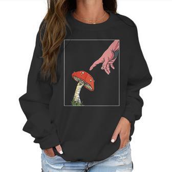 Psychedelic Mushroom Creation Of Adam Women Sweatshirt | Favorety AU