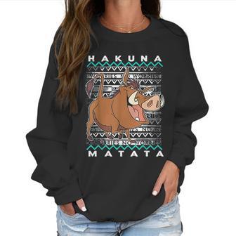 Pumba Ugly Christmas Graphic Women Sweatshirt | Favorety CA