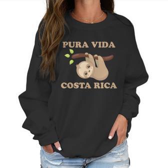 Pura Vida Sloth Costa Rica Women Sweatshirt | Favorety