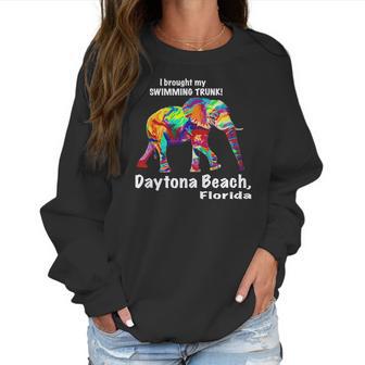 Rainbow Elephant Daytona Beach Florida Tee Women Sweatshirt | Favorety CA