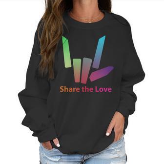 Rainbow Share The Love T-Shirt Women Sweatshirt | Favorety AU