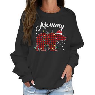 Red Plaid Mommy Bear Matching Buffalo Pajama Women Sweatshirt | Favorety CA