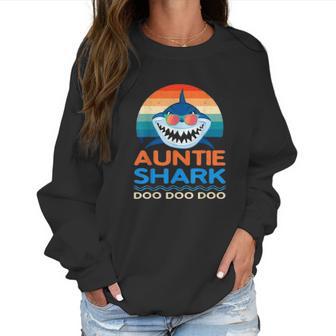 Retro Vintage Auntie Shark Baby Shark Women Sweatshirt | Favorety