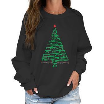 Rifle Weapon Gun Christmas Tree For Weapon Fools & Patriots Graphic Design Printed Casual Daily Basic Women Sweatshirt | Favorety CA