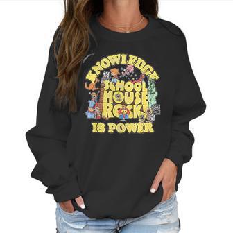 Ripple Junction Schoolhouse Rock Knowledge Is Power Logo Group Adult Women Sweatshirt | Favorety DE