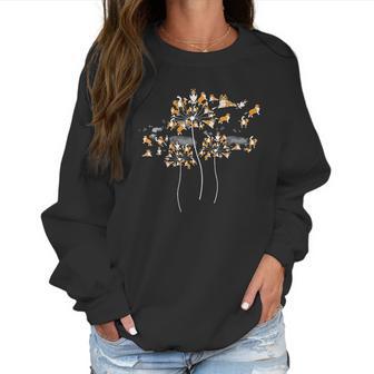 Rough Collie Flower Fly Dandelion Dog Rough Collie Floral Women Sweatshirt | Favorety CA