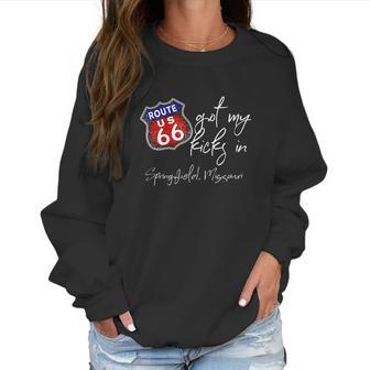 Route 66 Got My Kicks In Springfield Missouri Souvenir Women Sweatshirt | Favorety DE